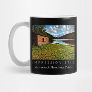 Impressionistic Adirondack Mountains Cabin Mug